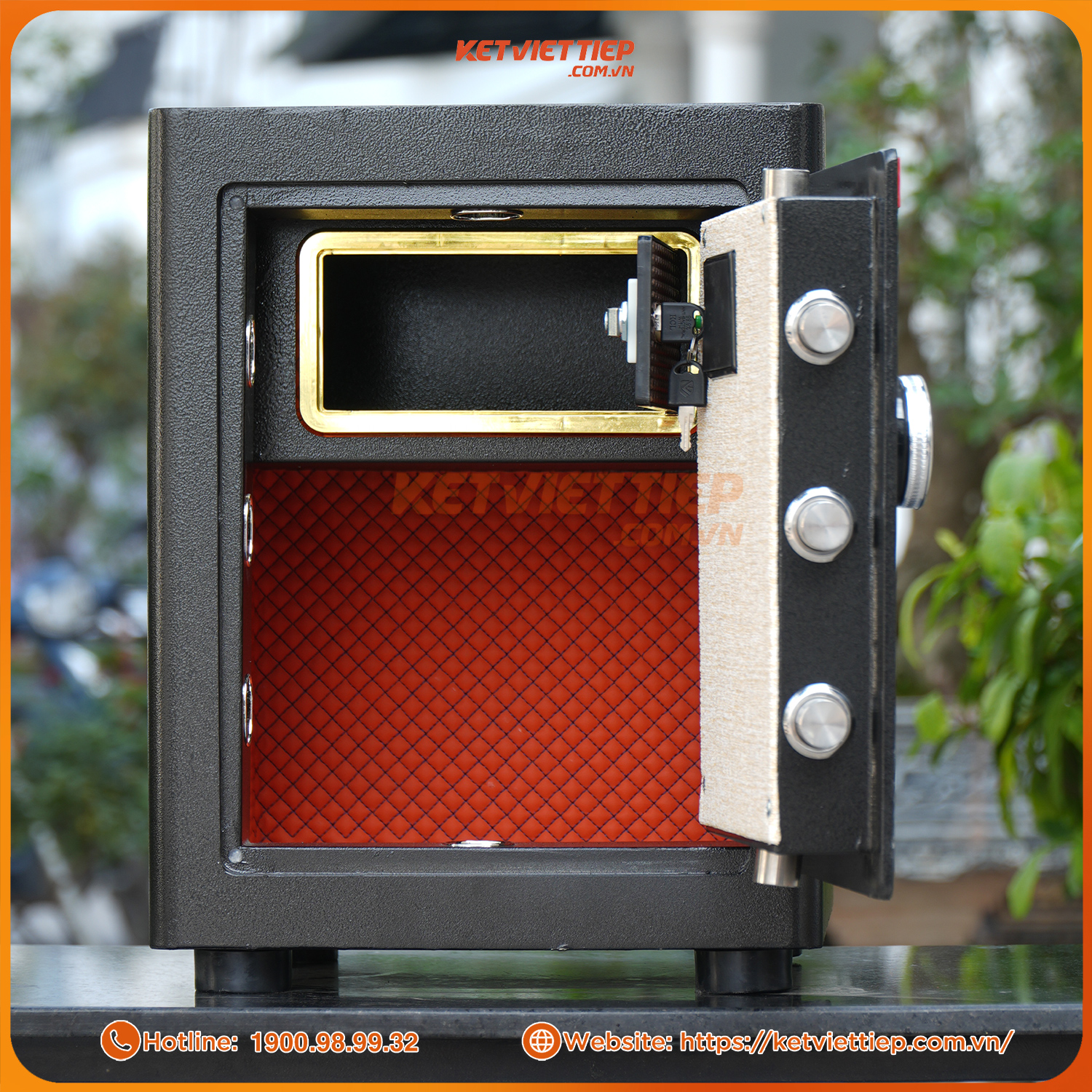 Két sắt siêu cường Việt Tiệp KSC55VTDT Khóa Vân Tay Điện Tử