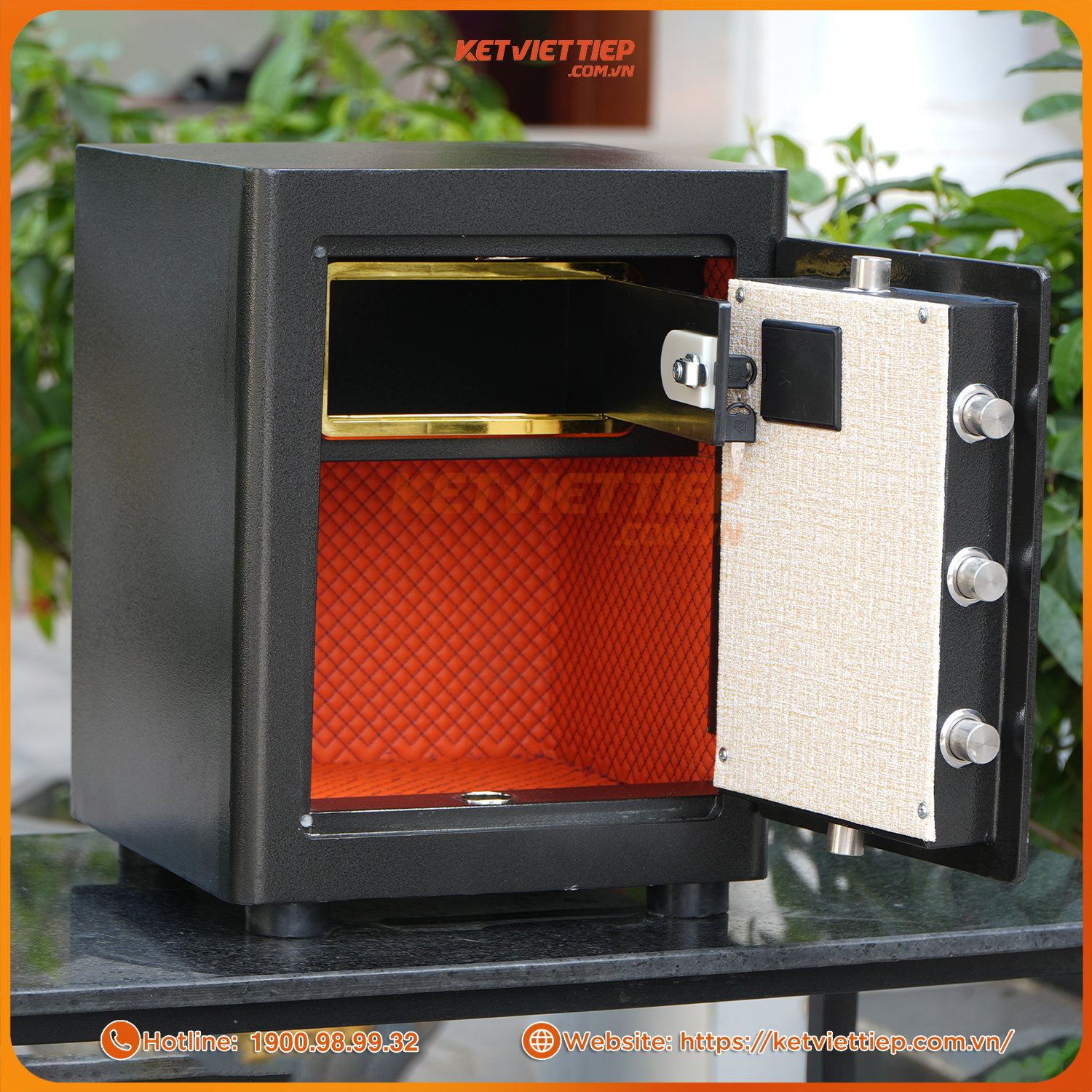 Két sắt siêu cường Việt Tiệp KSC55VTDT Khóa Vân Tay Điện Tử