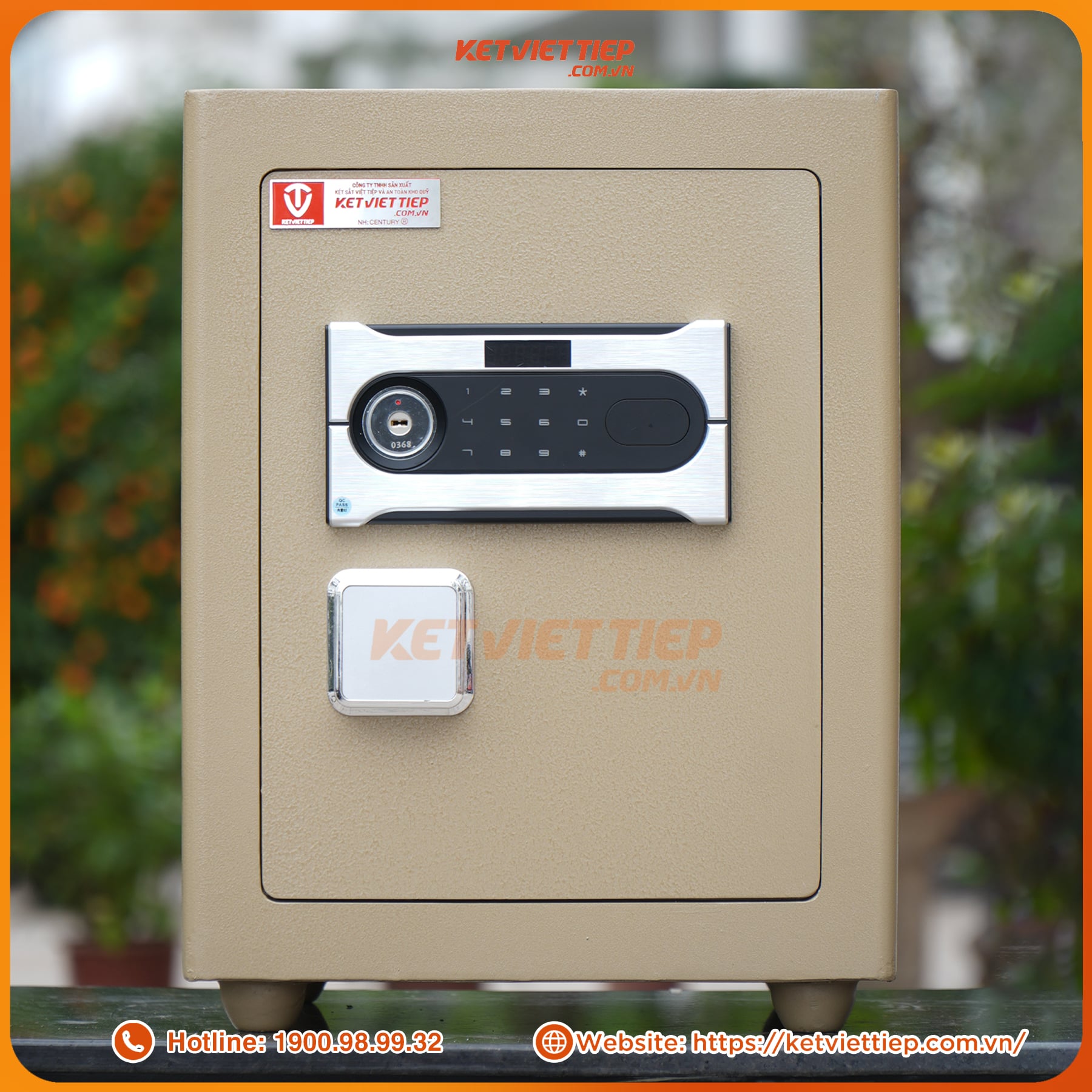 Két sắt Việt Tiệp KVTSC34DT khóa điện tử cánh cửa thép đúc dày 7 ly, có kết nối app điện thoại