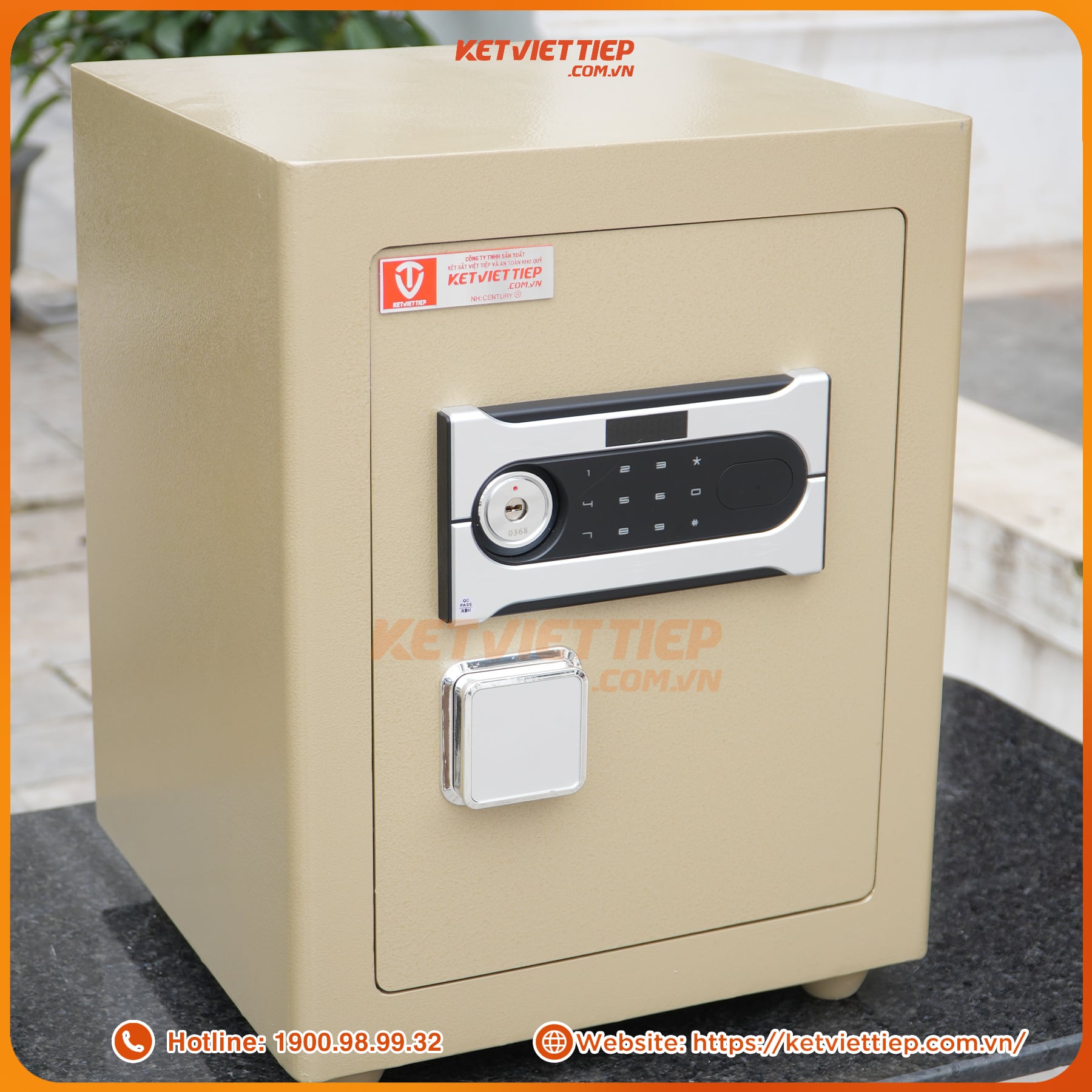 Két sắt Việt Tiệp KVTSC34DT khóa điện tử cánh cửa thép đúc dày 7 ly, có kết nối app điện thoại