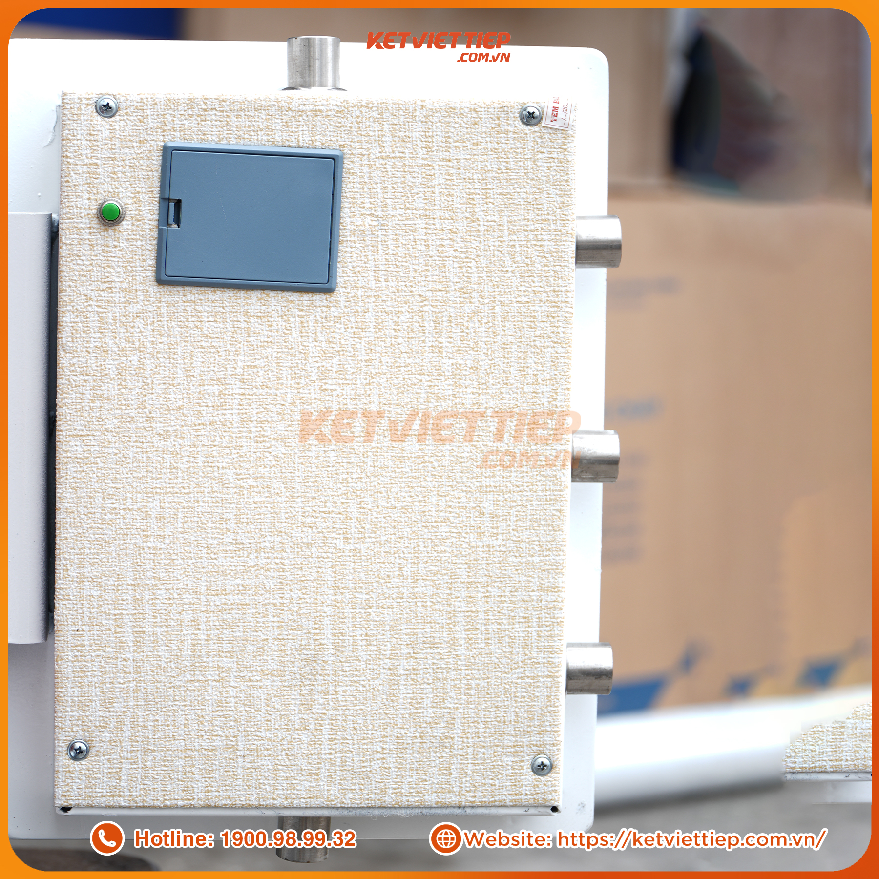 Két sắt siêu cường Việt Tiệp KVTSC166 Khóa điện tử mới màu trắng