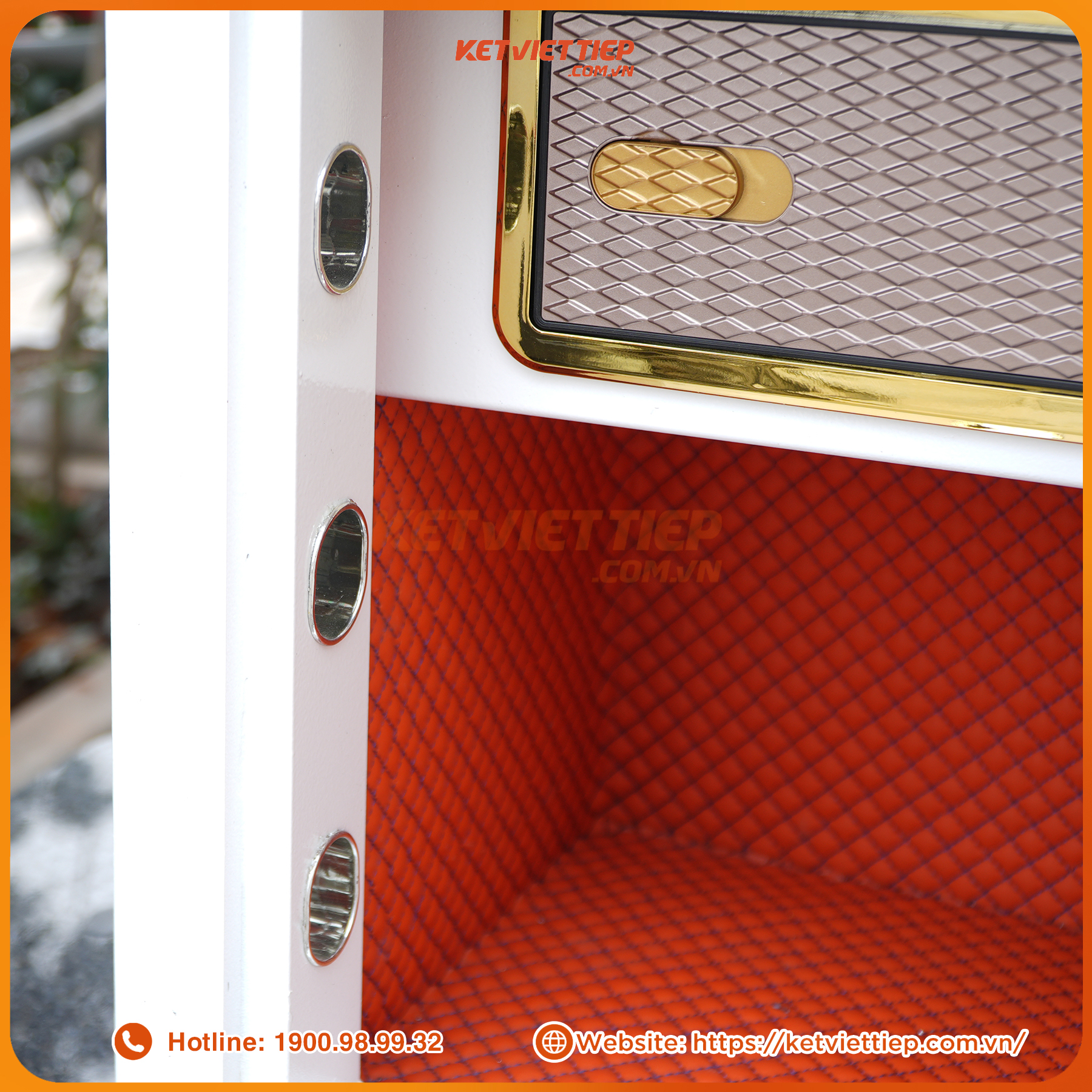 Két sắt siêu cường Việt Tiệp KVTSC166 Khóa điện tử mới màu trắng