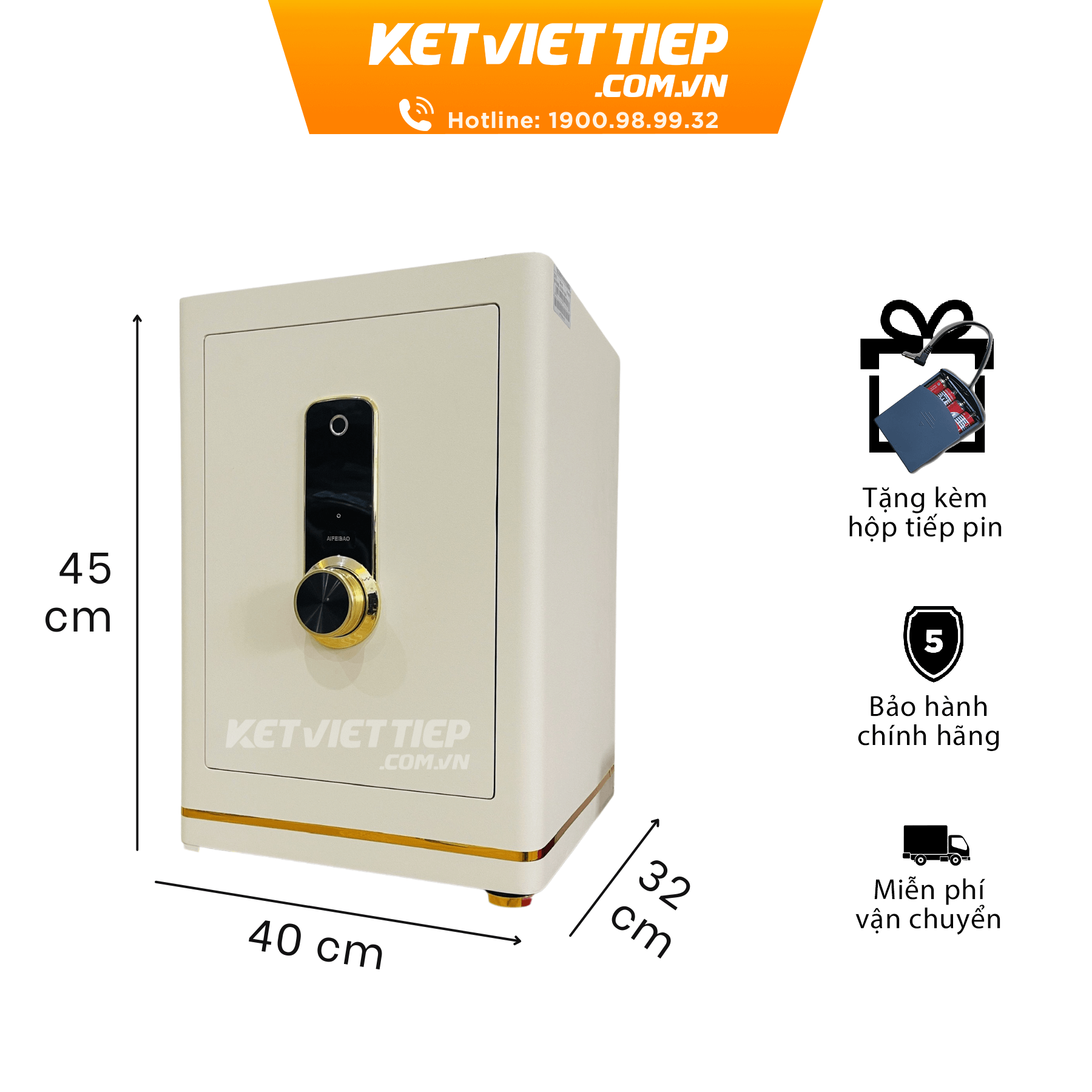 Két sắt thông minh Aifeibao HK-M/D-45-AS Nhập Khẩu Chính Hãng