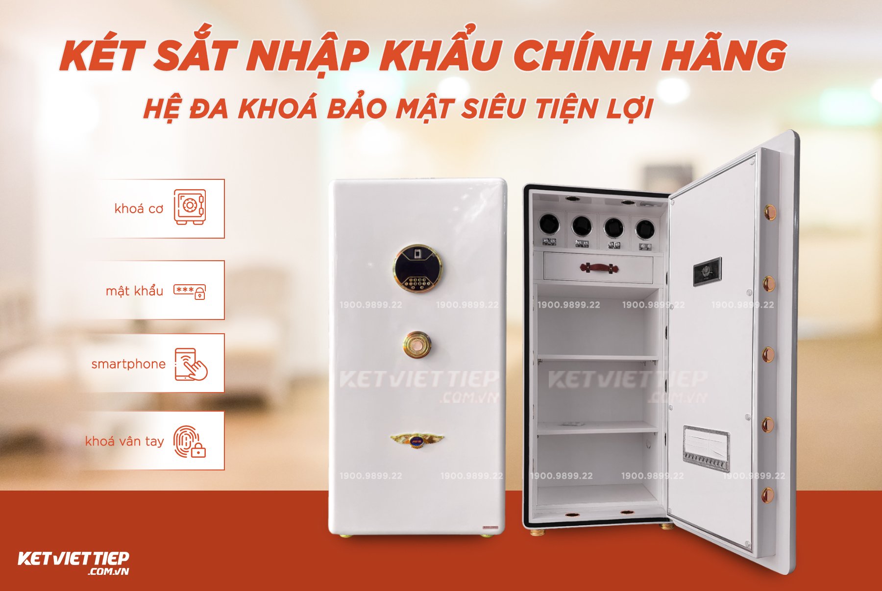 Két sắt nhập khẩu Aifeibao HK-A1/D-120-ALS Phiên bản có đồng hồ cơ