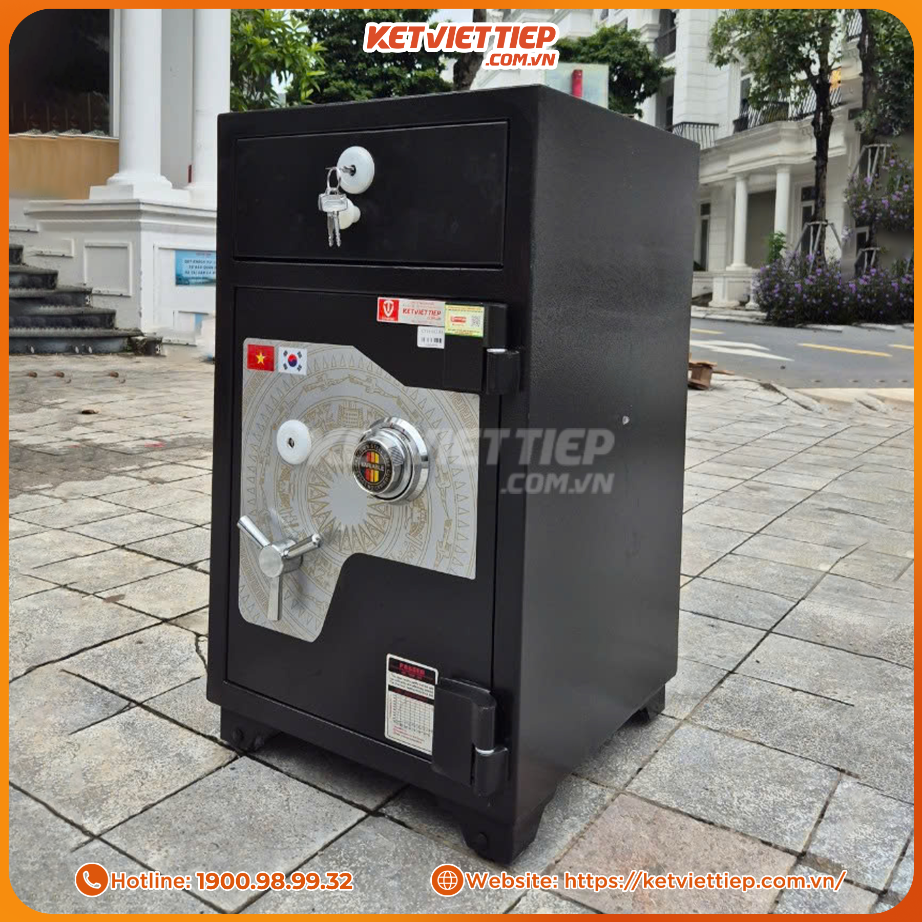 Két Sắt Thu Ngân Việt Tiệp Khóa Cơ Đổi Mã Cho Ngân Hàng, Tiệm Vàng