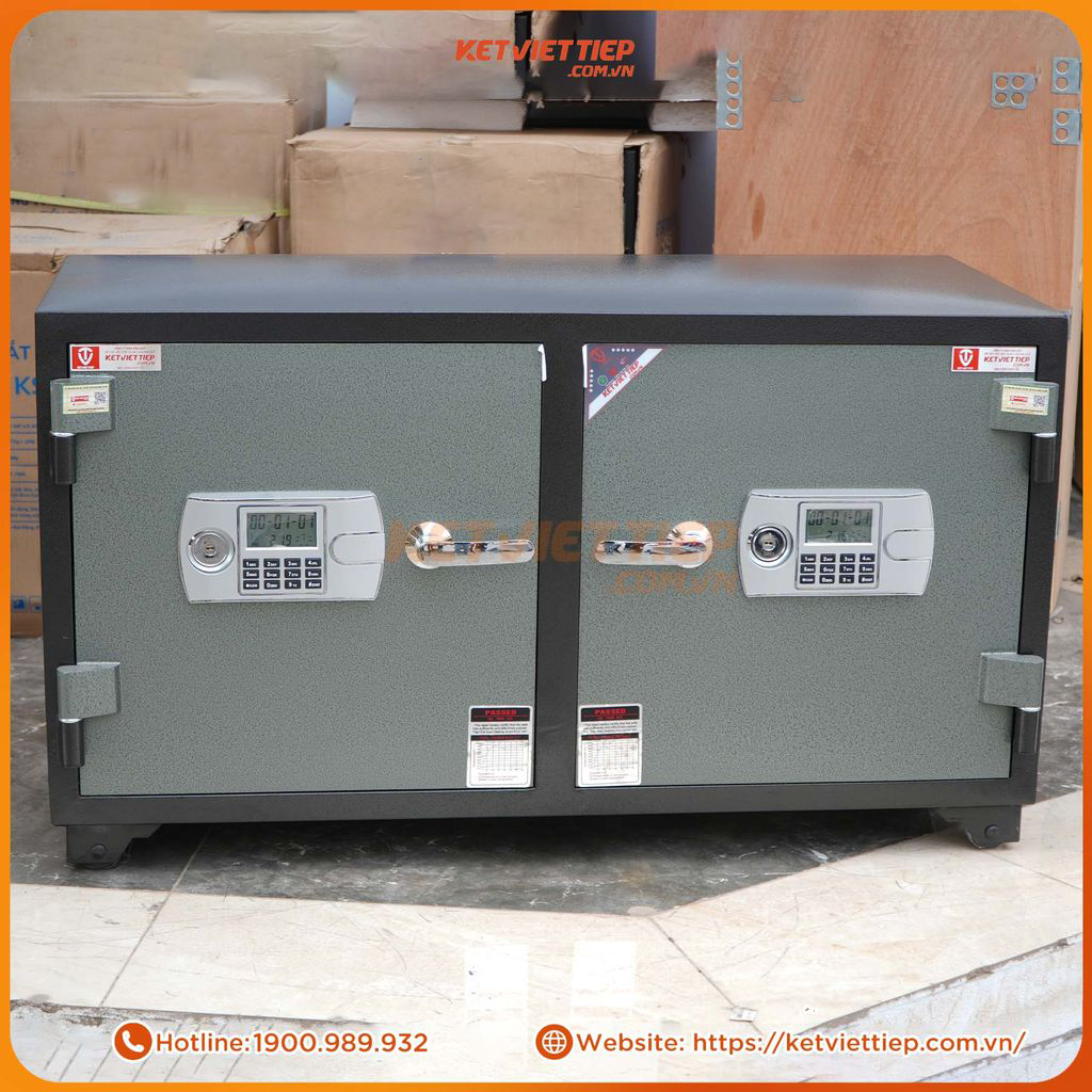 Két Sắt Điện Tử Việt Tiệp 2 Cánh - Thép Dày Chống Trộm, Chống Cháy Dành Riêng Cho Tiệm Vàng