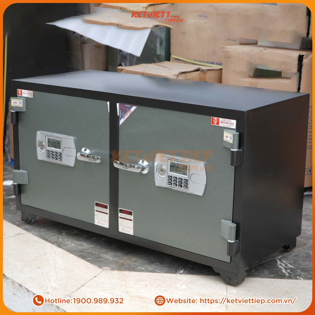 Két Sắt Điện Tử Việt Tiệp 2 Cánh - Thép Dày Chống Trộm, Chống Cháy Dành Riêng Cho Tiệm Vàng