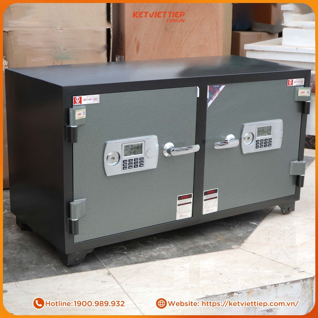 Két Sắt Điện Tử Việt Tiệp 2 Cánh - Thép Dày Chống Trộm, Chống Cháy Dành Riêng Cho Tiệm Vàng