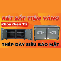 Két Sắt Điện Tử Việt Tiệp 2 Cánh - Thép Dày Chống Trộm, Chống Cháy Dành Riêng Cho Tiệm Vàng