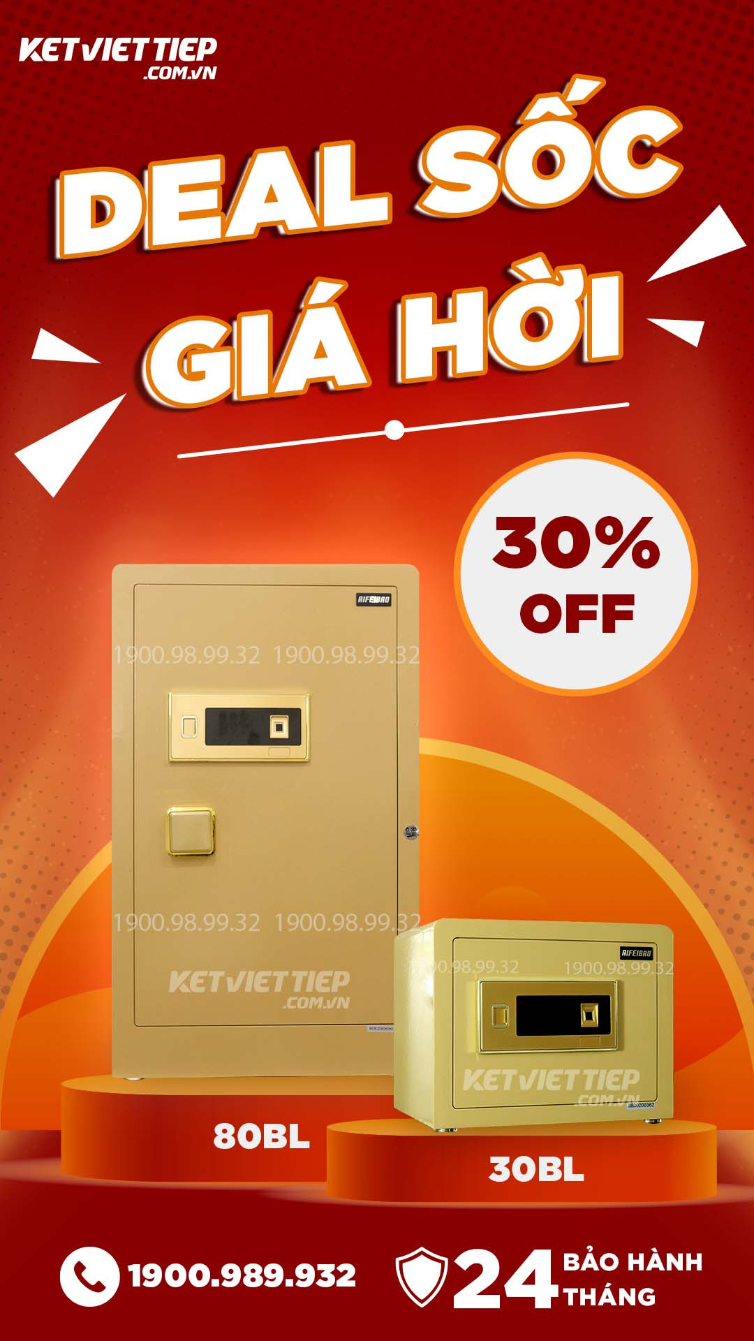 Két Sắt Vân Tay Điện Tử Aifeibao HK-M/D-80-BL công nghệ Đức