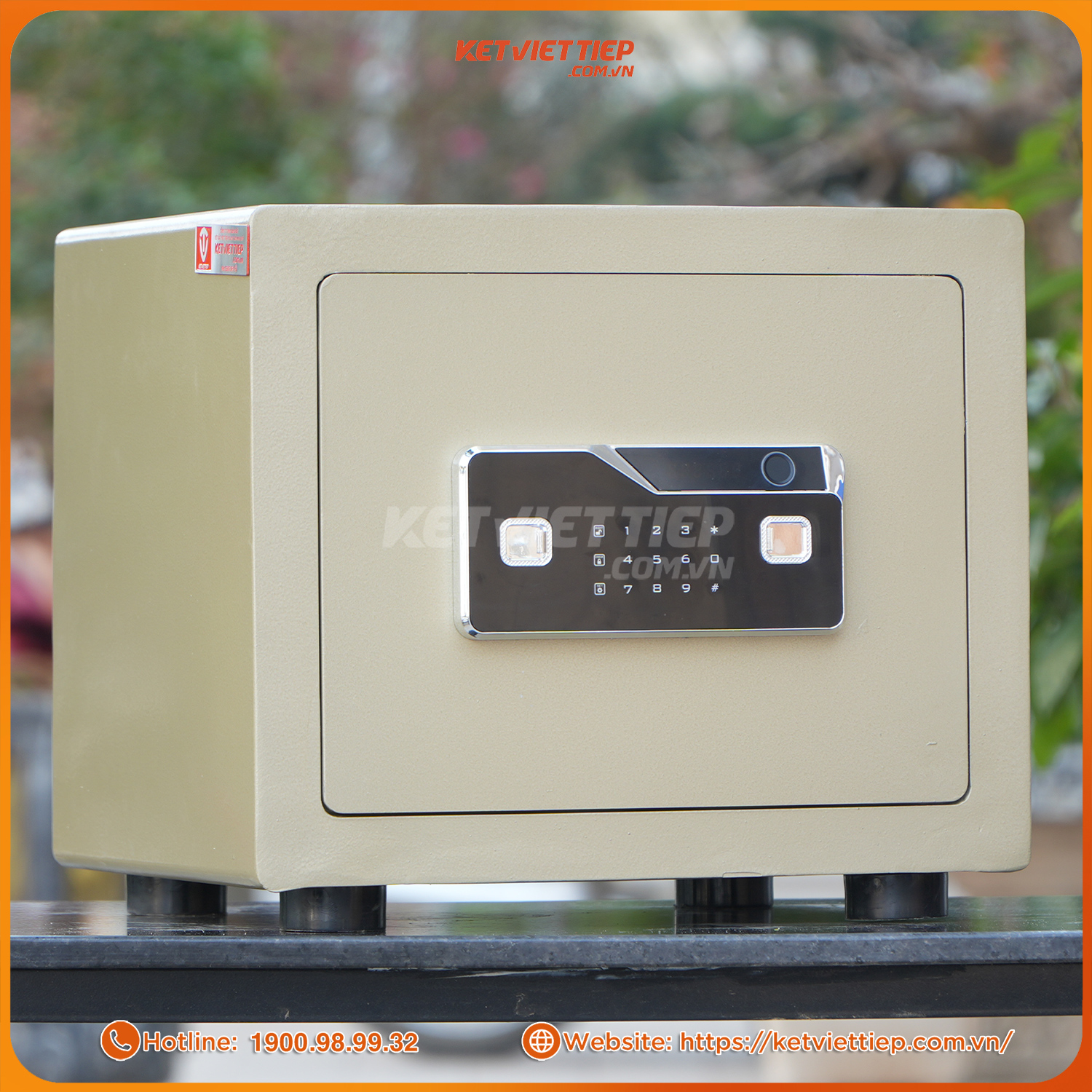 Két Sắt Vân Tay Việt Tiệp KVT38VT cánh dày thép tấm