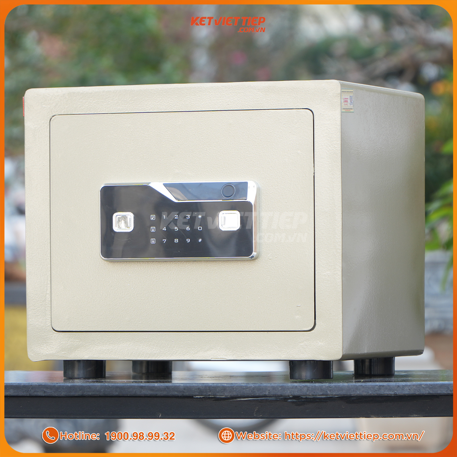 Két Sắt Vân Tay Việt Tiệp KVT38VT cánh dày thép tấm