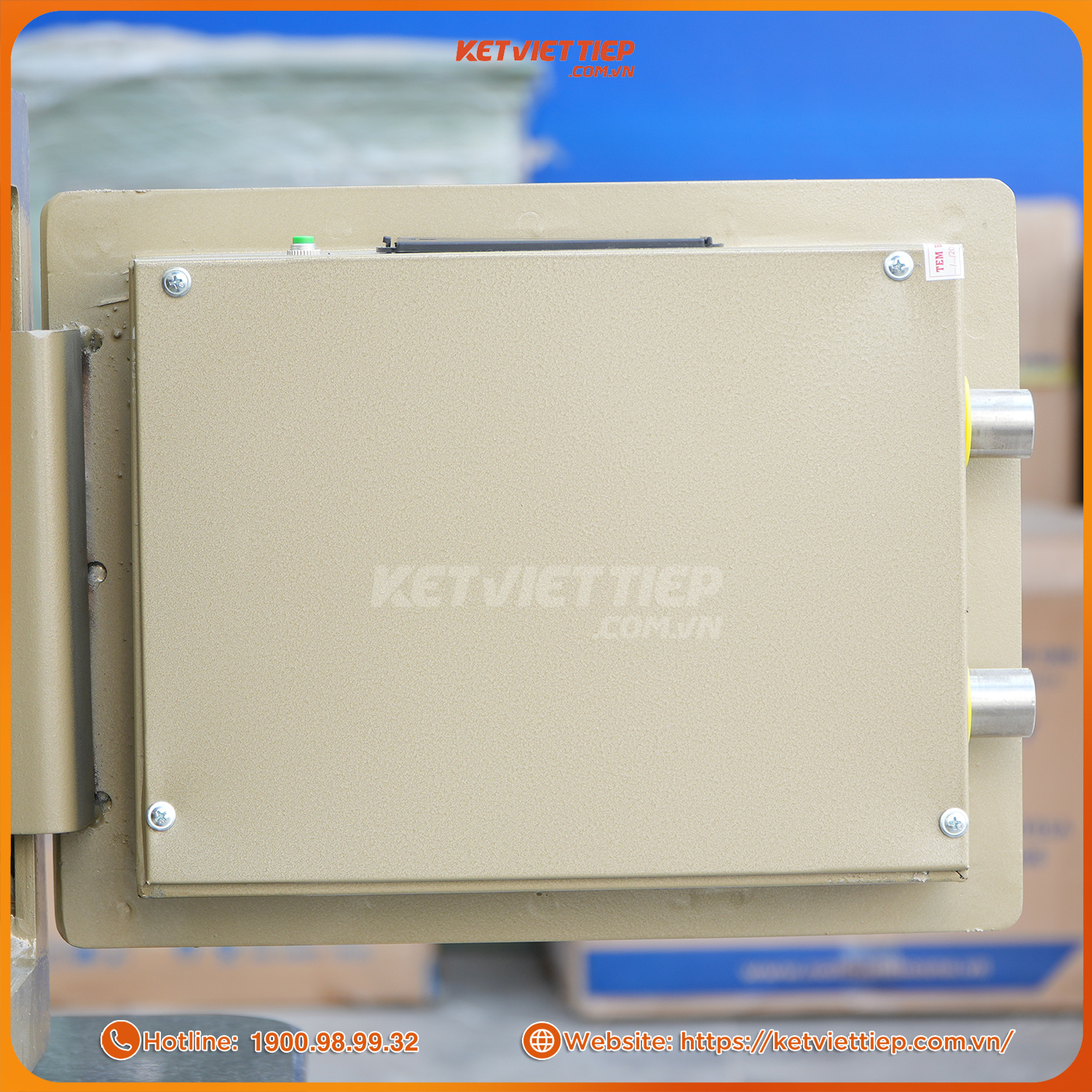 Két Sắt Vân Tay Việt Tiệp KVT38VT cánh dày thép tấm