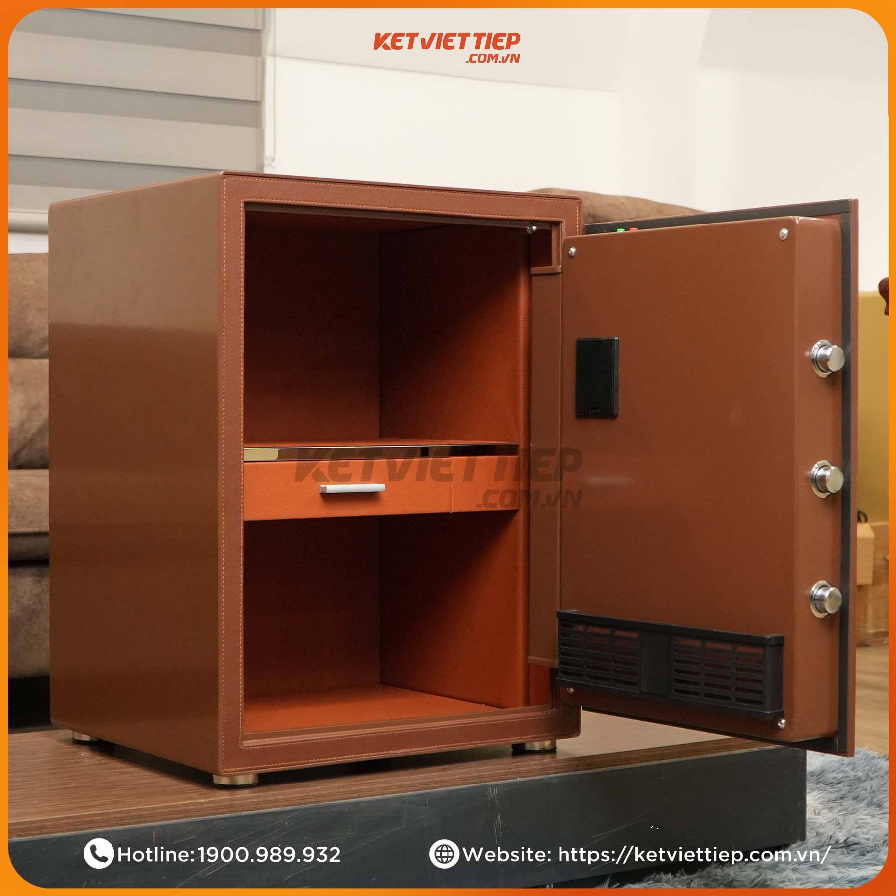 Két sắt nhập khẩu vân tay chống cháy công nghệ mới Airlux LEW 60