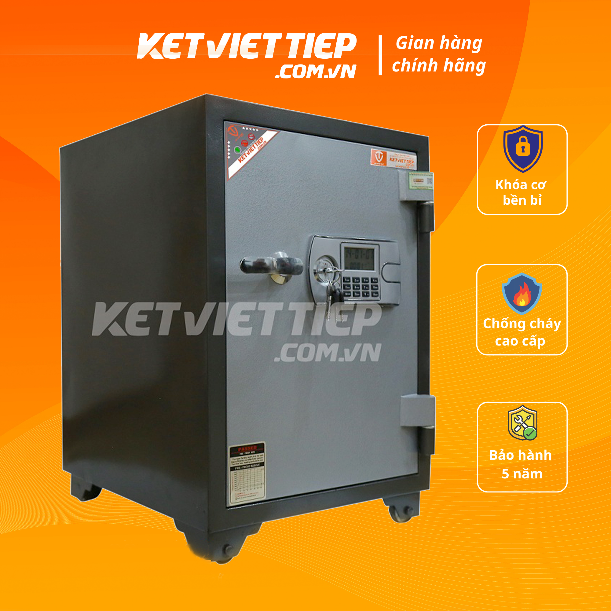 Két Sắt Việt Tiệp KVT125DT điện Tử chống cháy