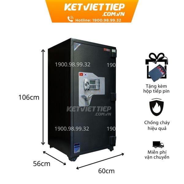 Két sắt ngân hàng nhà nước Việt Tiệp KS1000 điện tử cao cấp