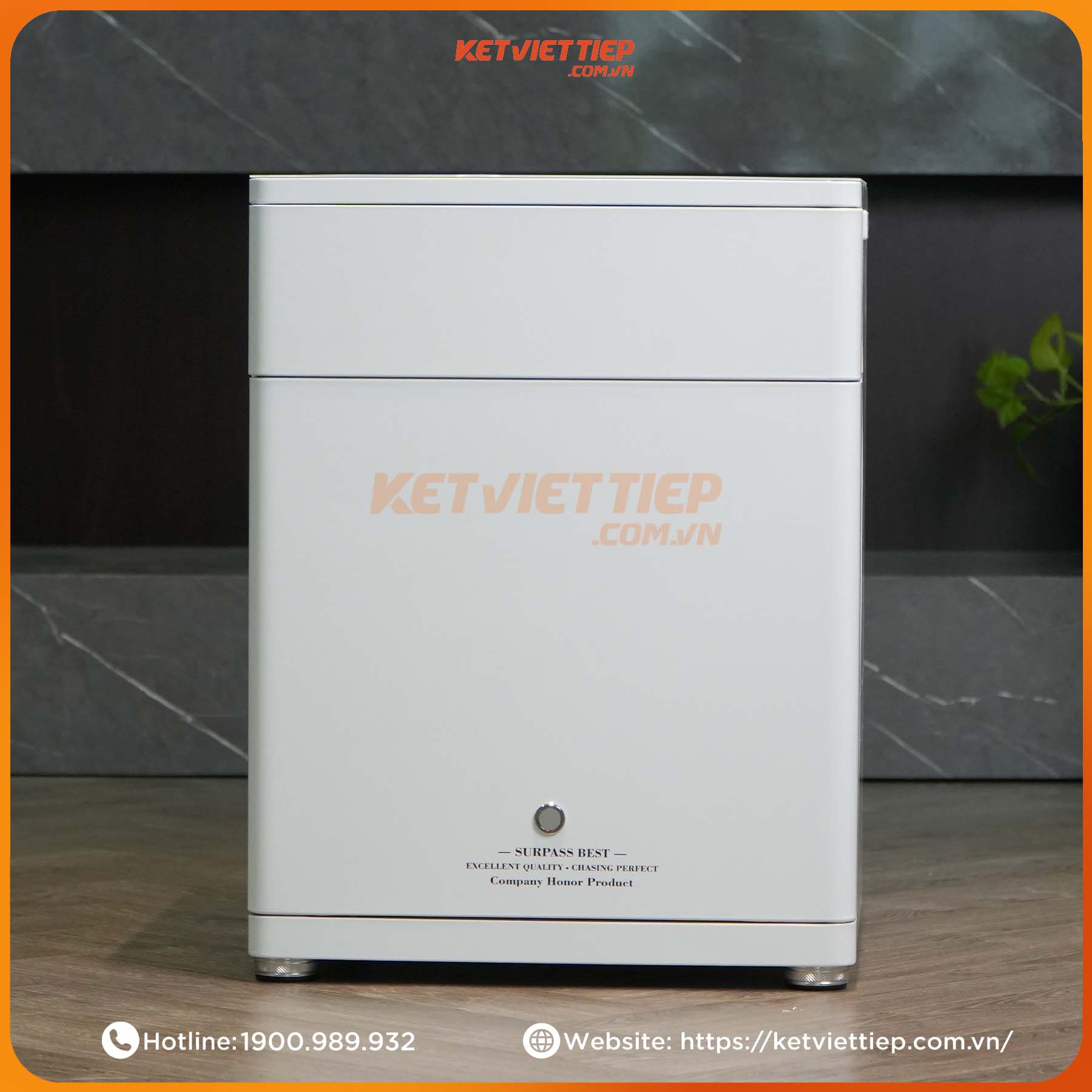 Két Sắt Vân Tay Bofa BY-55CT Để Tab đầu giường, Có Sạc Không Dây Thông Minh