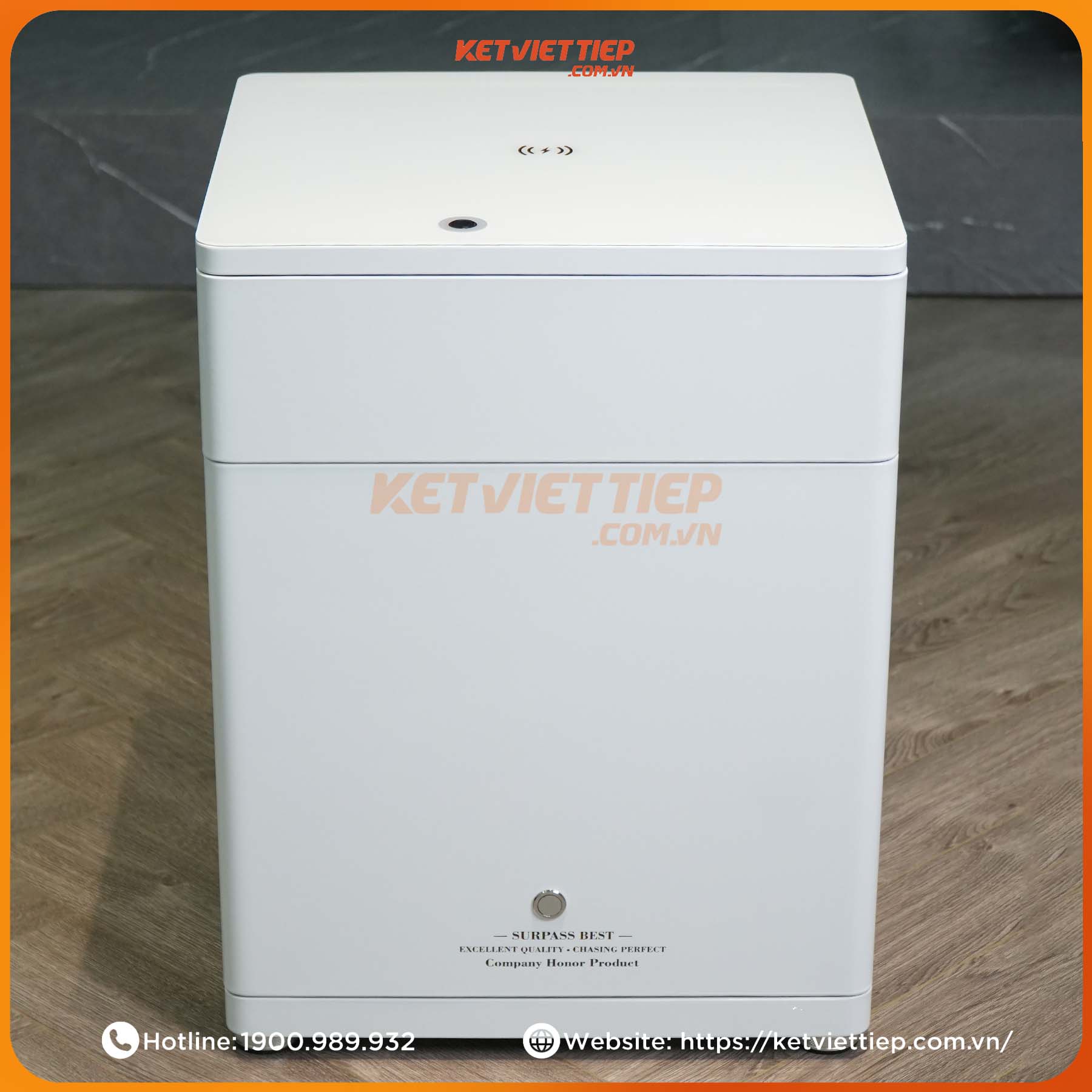 Két Sắt Vân Tay Bofa BY-55CT Để Tab đầu giường, Có Sạc Không Dây Thông Minh