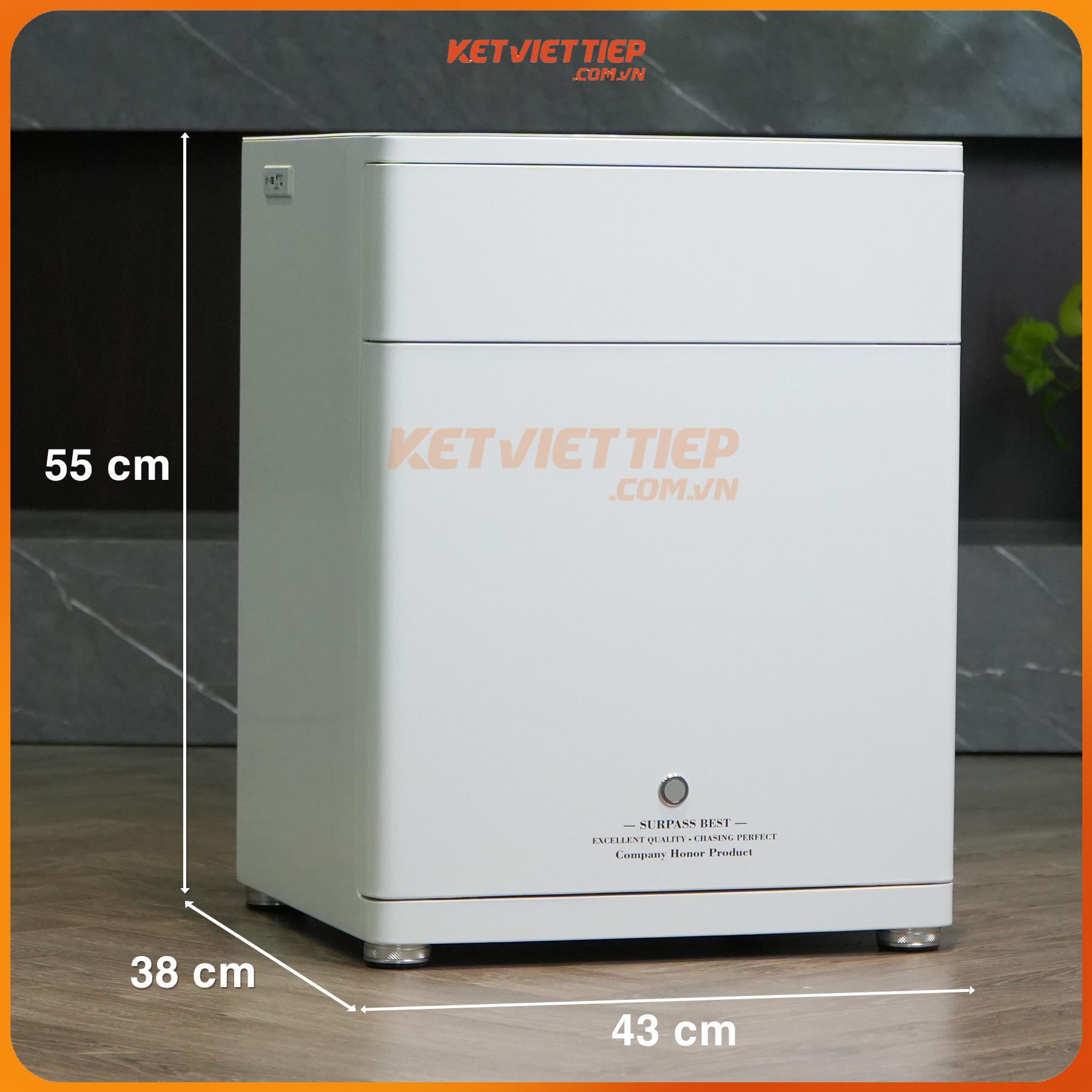 Két Sắt Vân Tay Bofa BY-55CT Để Tab đầu giường, Có Sạc Không Dây Thông Minh