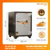 Bánh xe di chuyển và bản lề dưới của két sắt Việt Tiệp KV45DM – Thiết kế chắc chắn, dễ dàng lắp đặt và di chuyển.
