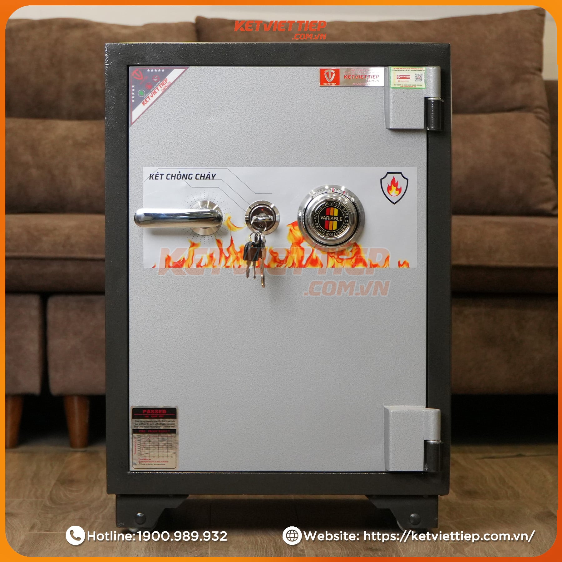 Két sắt Việt Tiệp KVT160K1C1 đổi mã chống cháy