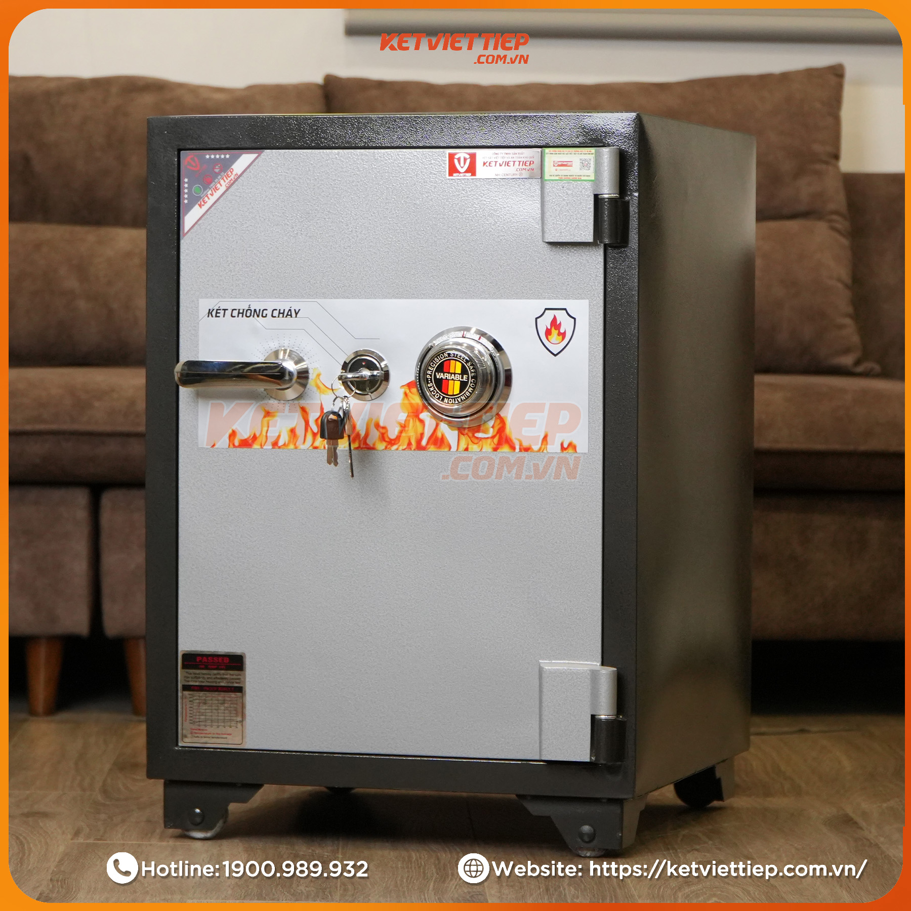 Két sắt Việt Tiệp KVT160K1C1 đổi mã chống cháy