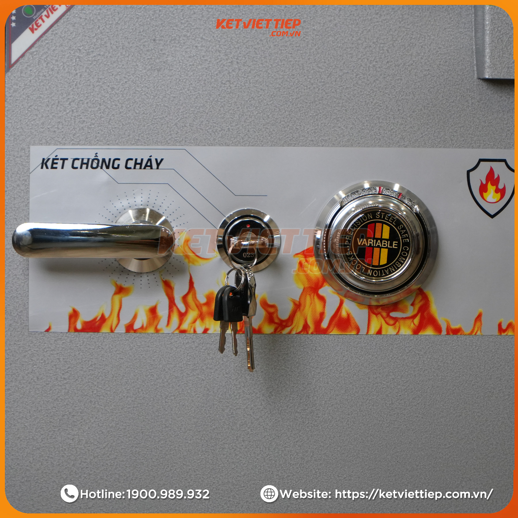 Két Sắt Việt Tiệp KV68 Khóa Cơ Đổi Mã Chống Cháy