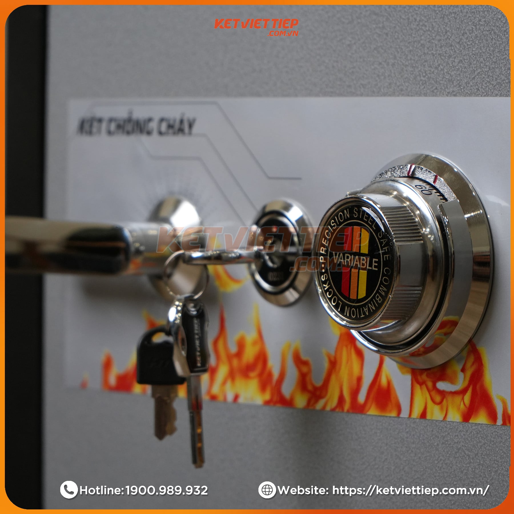 Két sắt Việt Tiệp KVT160K1C1 đổi mã chống cháy