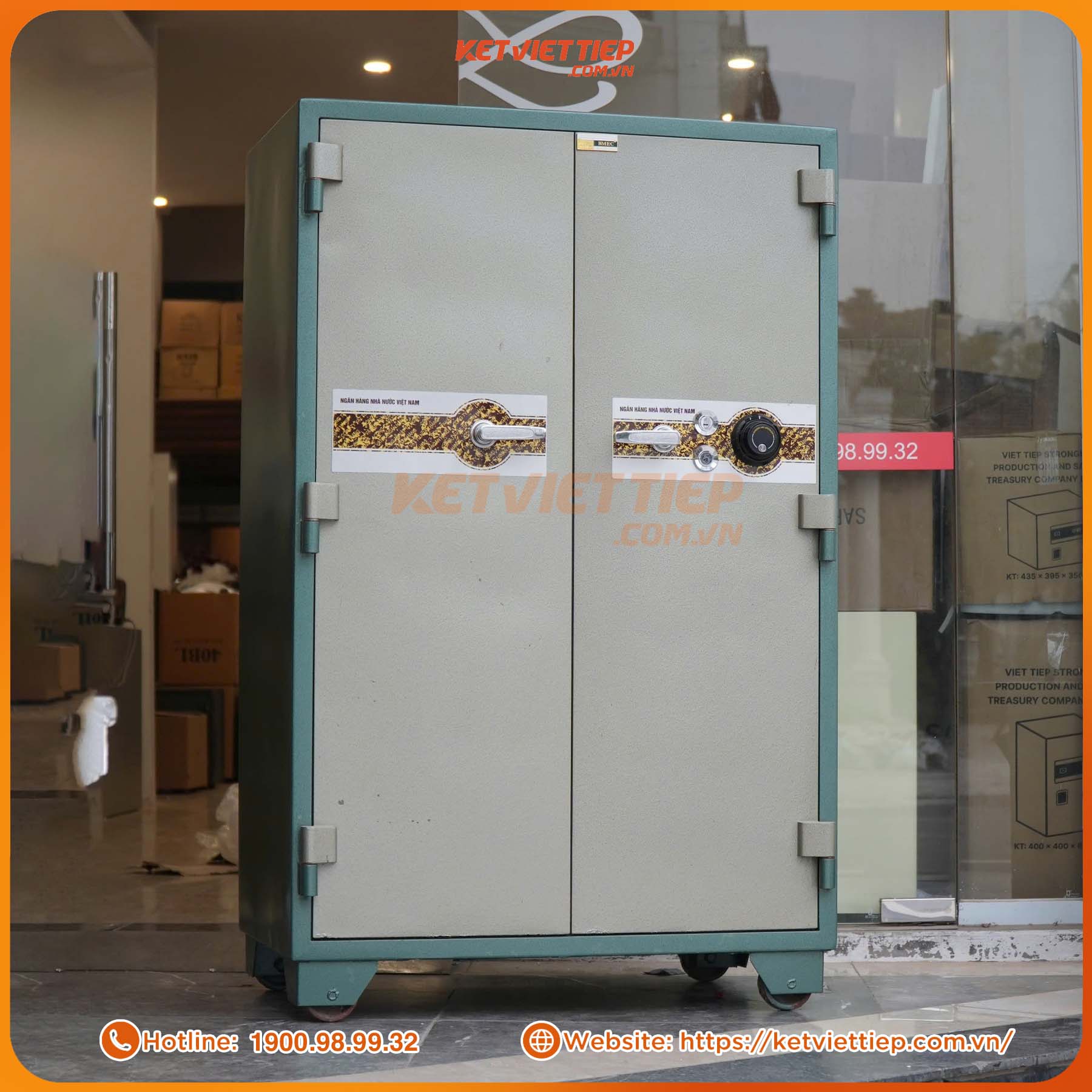 Két sắt ngân hàng nhà nước Việt Nam BMEC K760 Pro Khóa cơ đổi mã