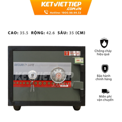 Két Sắt Việt Tiệp Chính Hãng KVT29 Nằm mini Khoá Cơ chống cháy