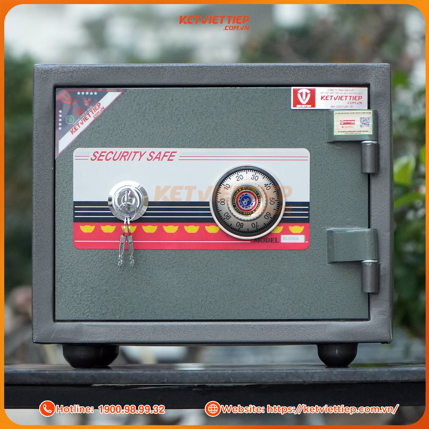 Két Sắt Việt Tiệp mini khóa cơ KVT39 chống cháy