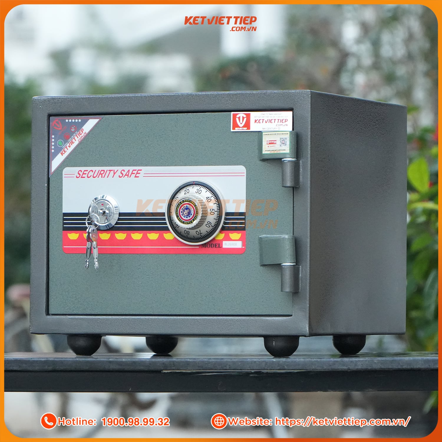 Két Sắt Việt Tiệp mini khóa cơ KVT39 chống cháy