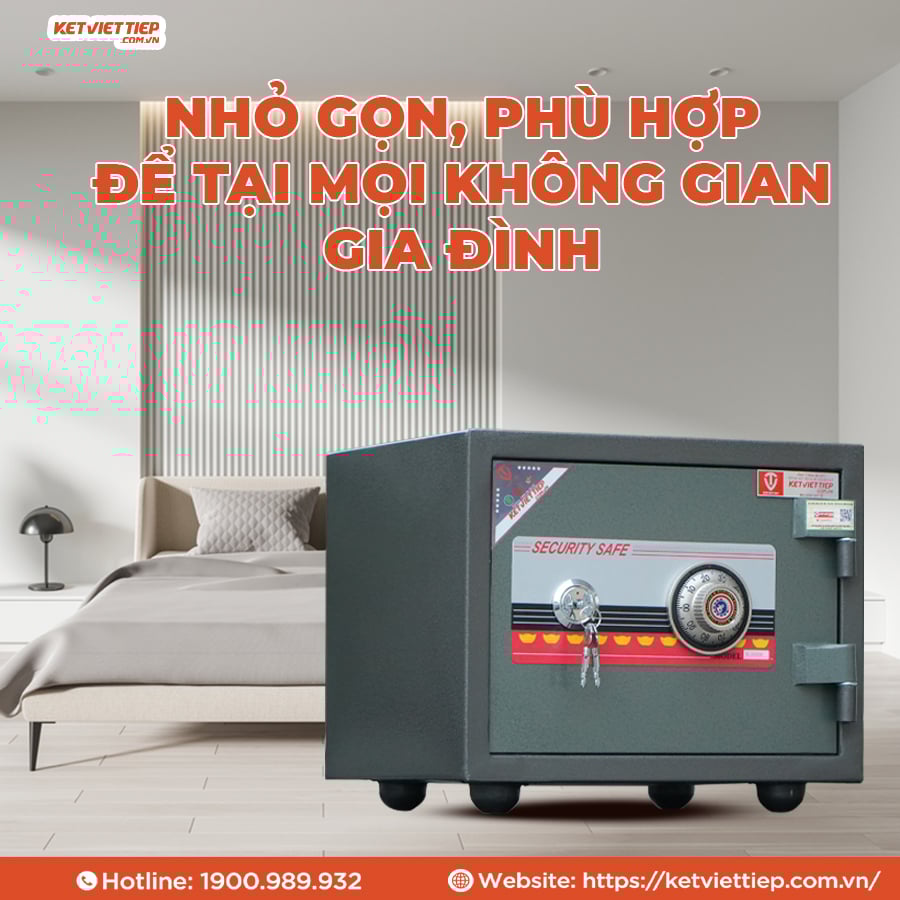 Két Sắt Việt Tiệp mini khóa cơ KVT39 chống cháy