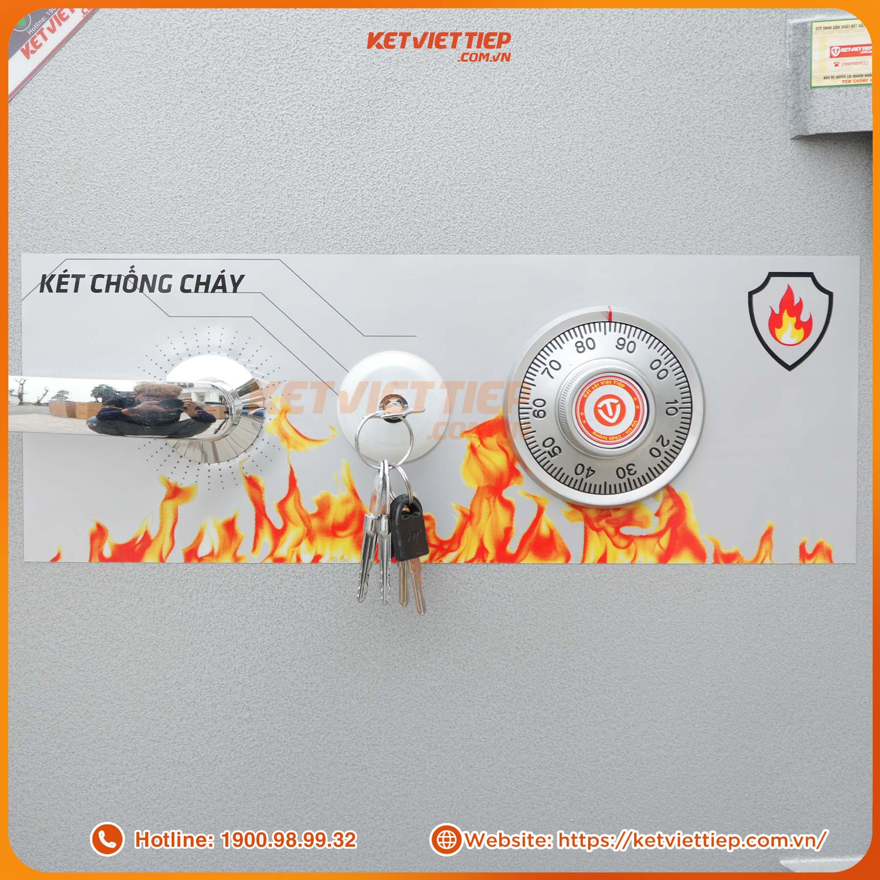 Két sắt Việt Tiệp K45 Khoá cơ Chống Cháy