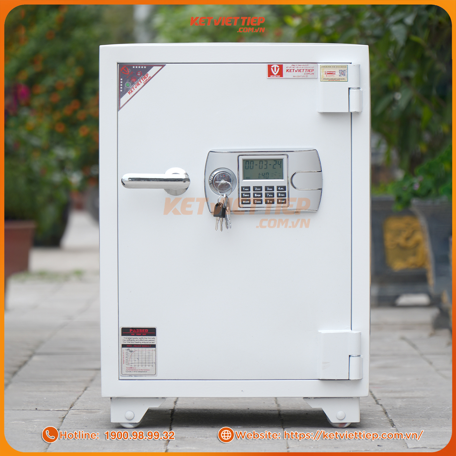 Két Sắt Việt Tiệp KVT112 Điện Tử Màu Trắng