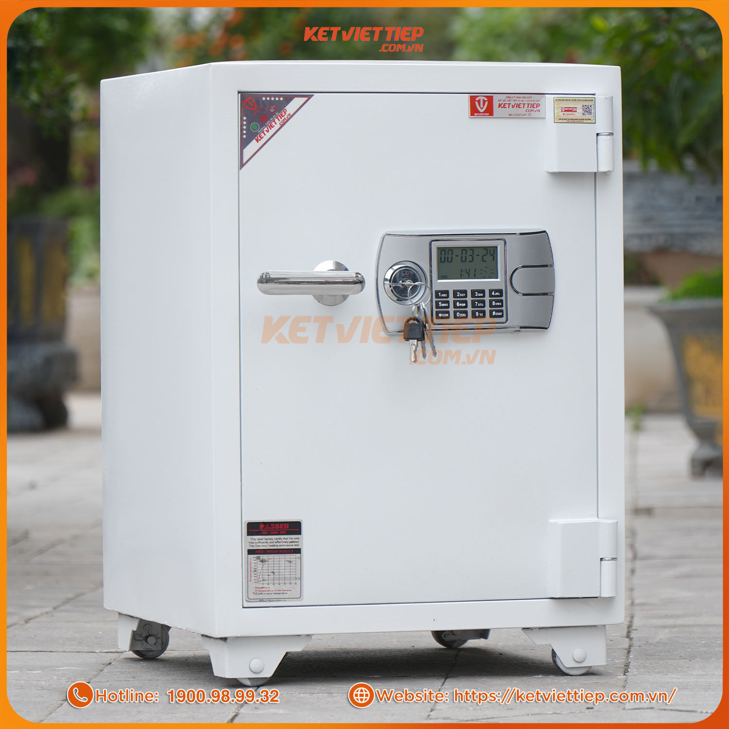 Két Sắt Việt Tiệp KVT112 Điện Tử Màu Trắng