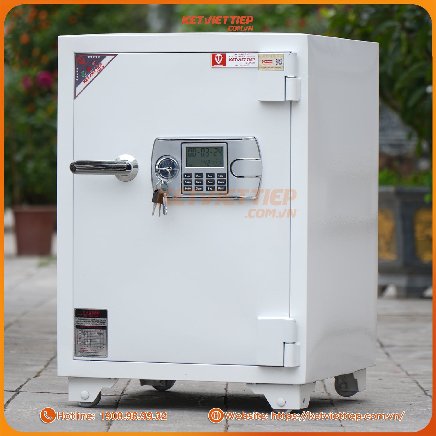 Két Sắt Việt Tiệp KVT112 Điện Tử Màu Trắng