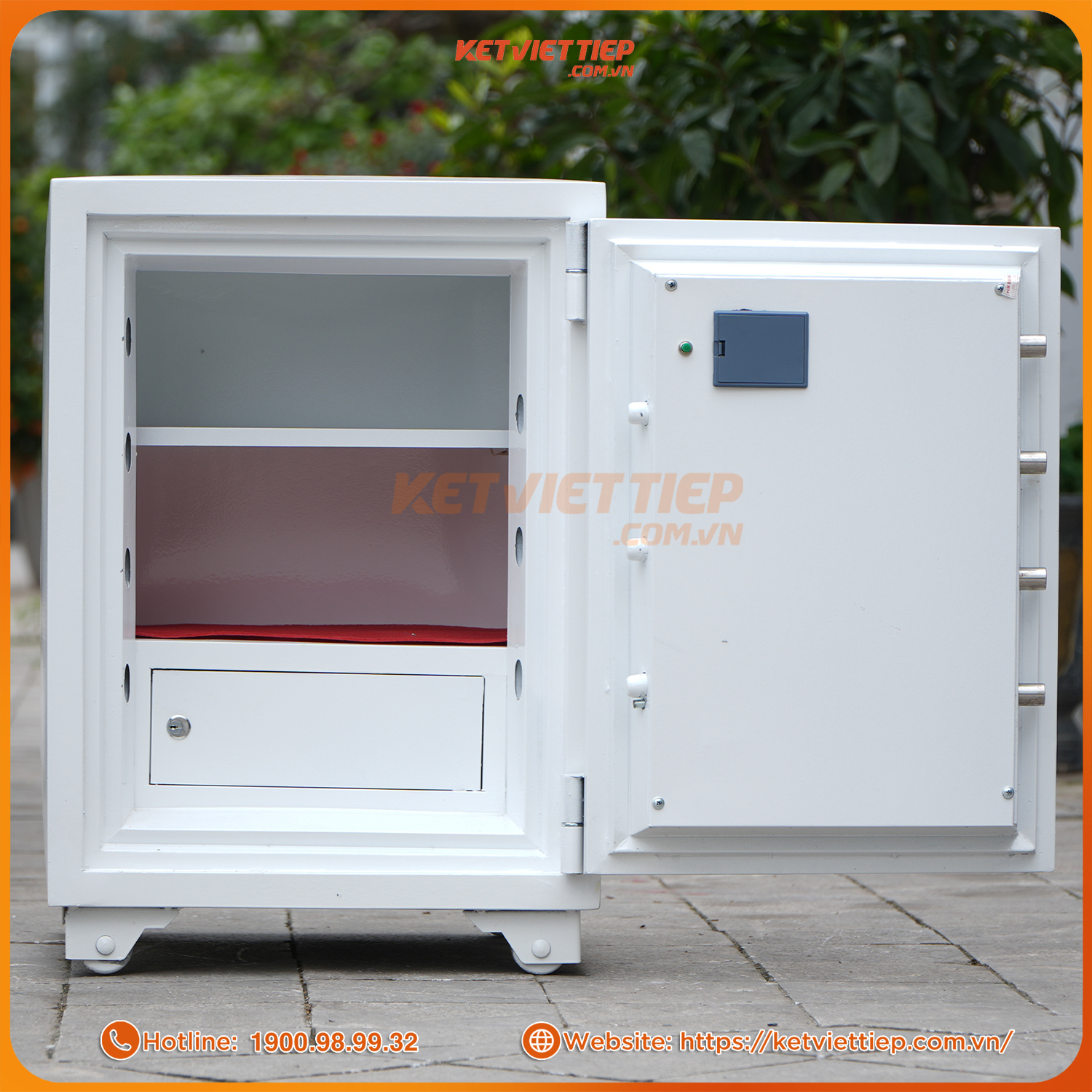 Két Sắt Việt Tiệp KVT112 Điện Tử Màu Trắng