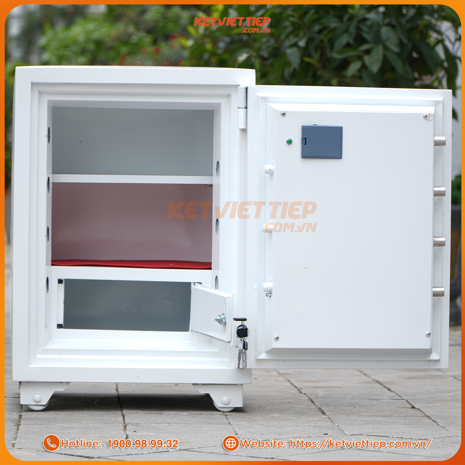 Két Sắt Việt Tiệp KVT112 Điện Tử Màu Trắng