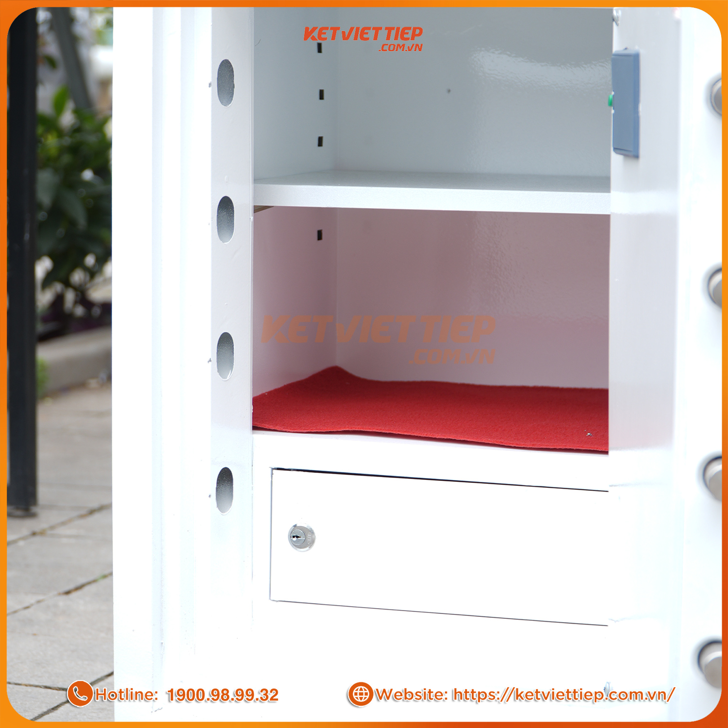 Két Sắt Việt Tiệp KVT112 Điện Tử Màu Trắng