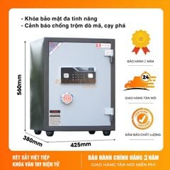 Két Sắt Việt Tiệp KVT58VTDT Khóa Vân Tay Điện Tử Thông Minh