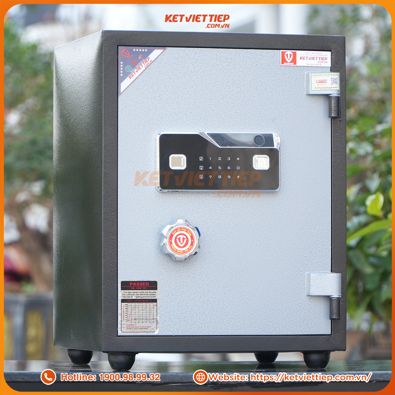 Két Sắt Việt Tiệp KVT58VTDT Khóa Vân Tay Điện Tử Thông Minh