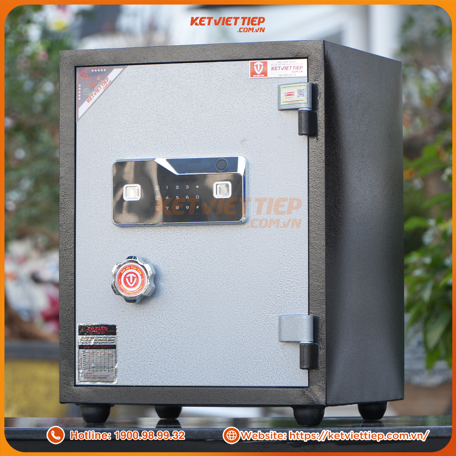 Két Sắt Việt Tiệp KVT58VTDT Khóa Vân Tay Điện Tử Thông Minh