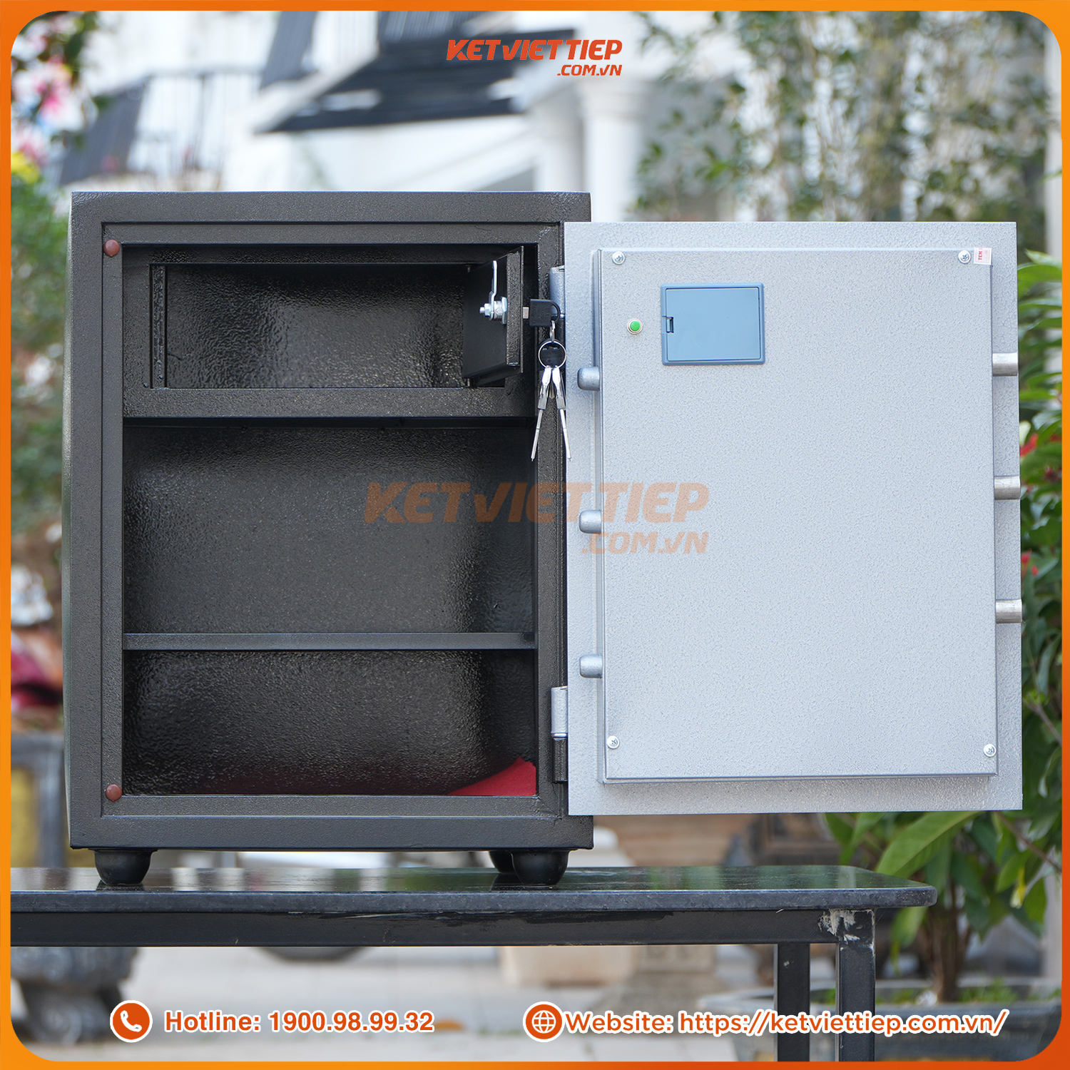 Két Sắt Việt Tiệp KVT58VTDT Khóa Vân Tay Điện Tử Thông Minh