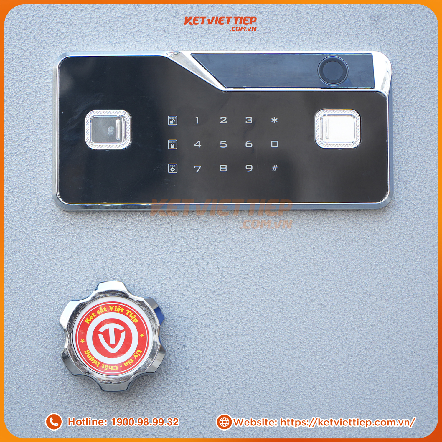 Két Sắt Việt Tiệp KVT58VTDT Khóa Vân Tay Điện Tử Thông Minh