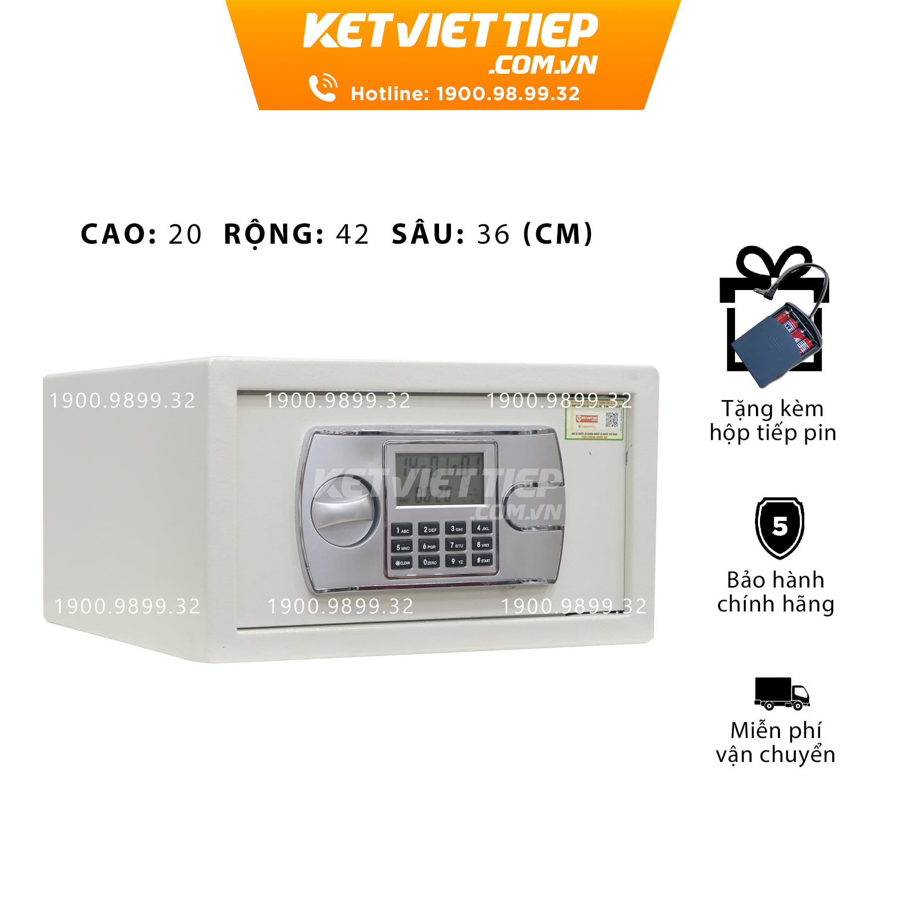 Két Sắt Khách Sạn Việt Tiệp KSN42 Điện Tử