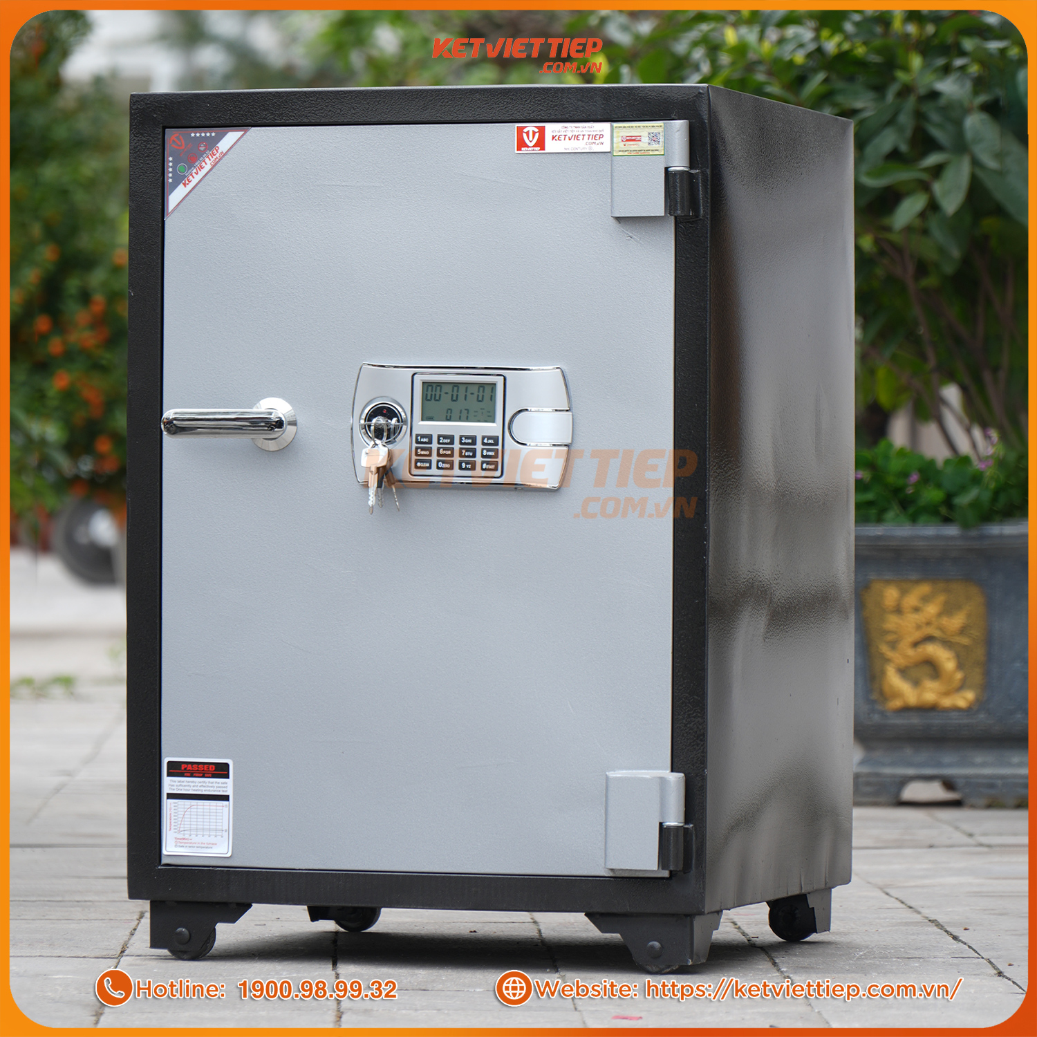 Két Sắt Điện Tử Việt Tiệp Chống Cháy KVT145DT