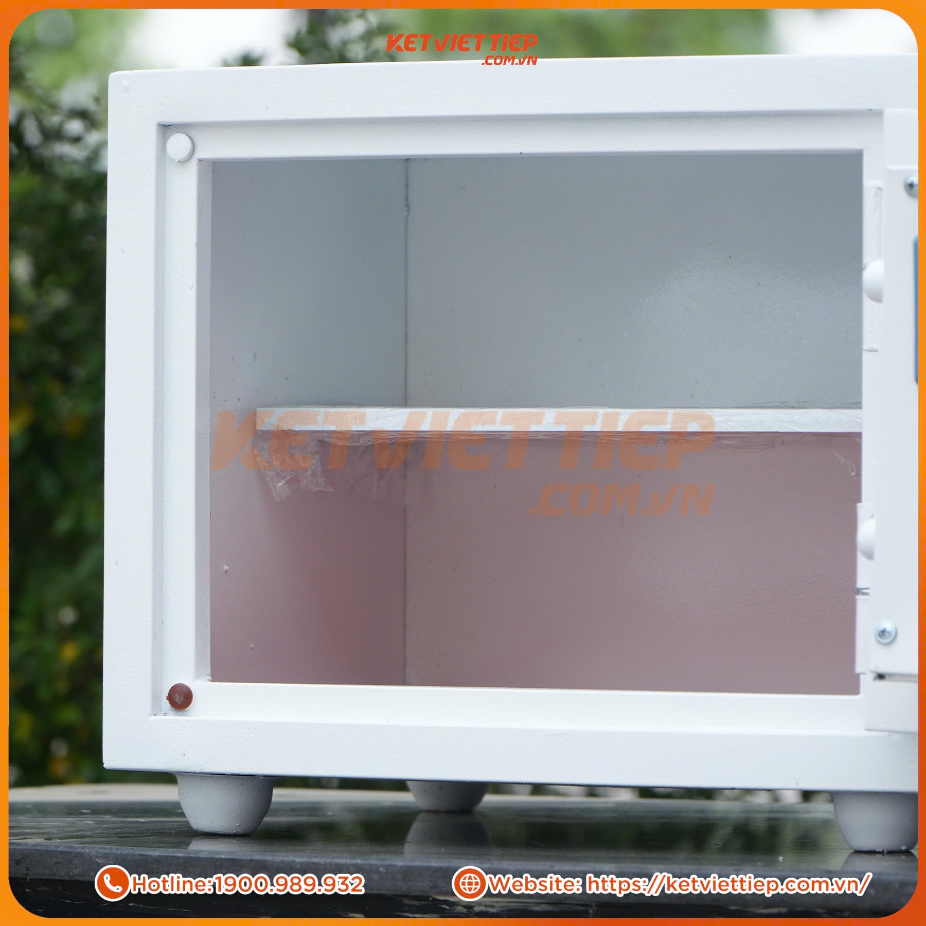 Két Sắt Vân Tay Việt Tiệp KVT328VT Màu Trắng cánh dày thép tấm