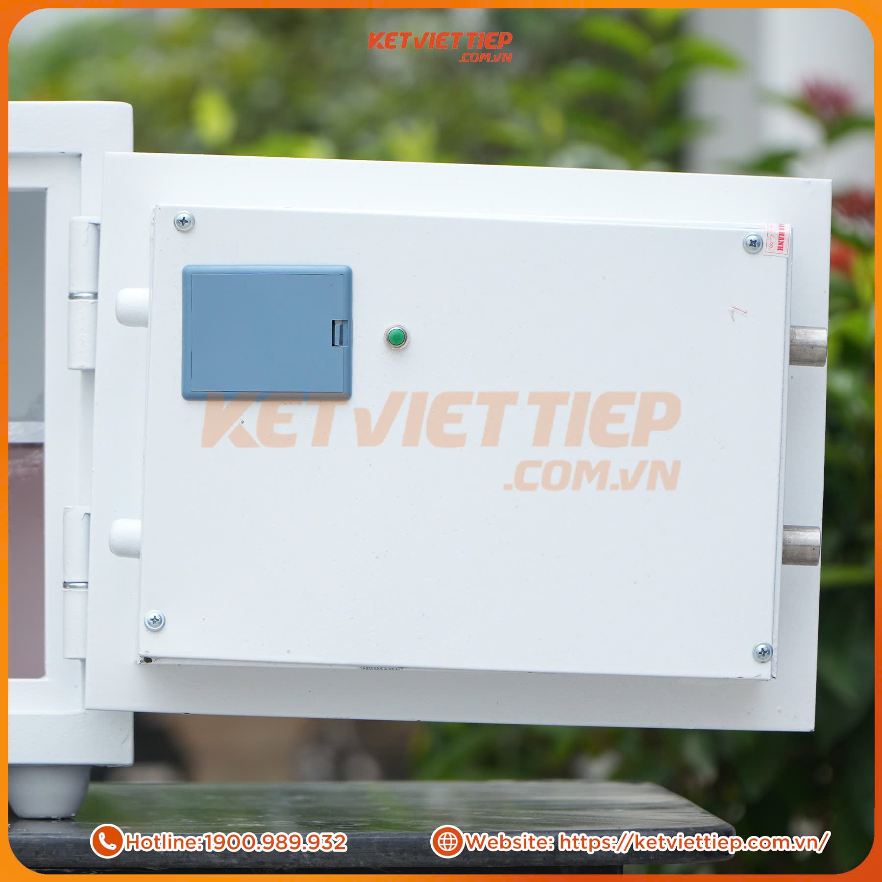 Két Sắt Vân Tay Việt Tiệp KVT328VT Màu Trắng cánh dày thép tấm