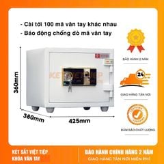 Két Sắt Vân Tay Việt Tiệp KVT328VT Màu Trắng cánh dày thép tấm